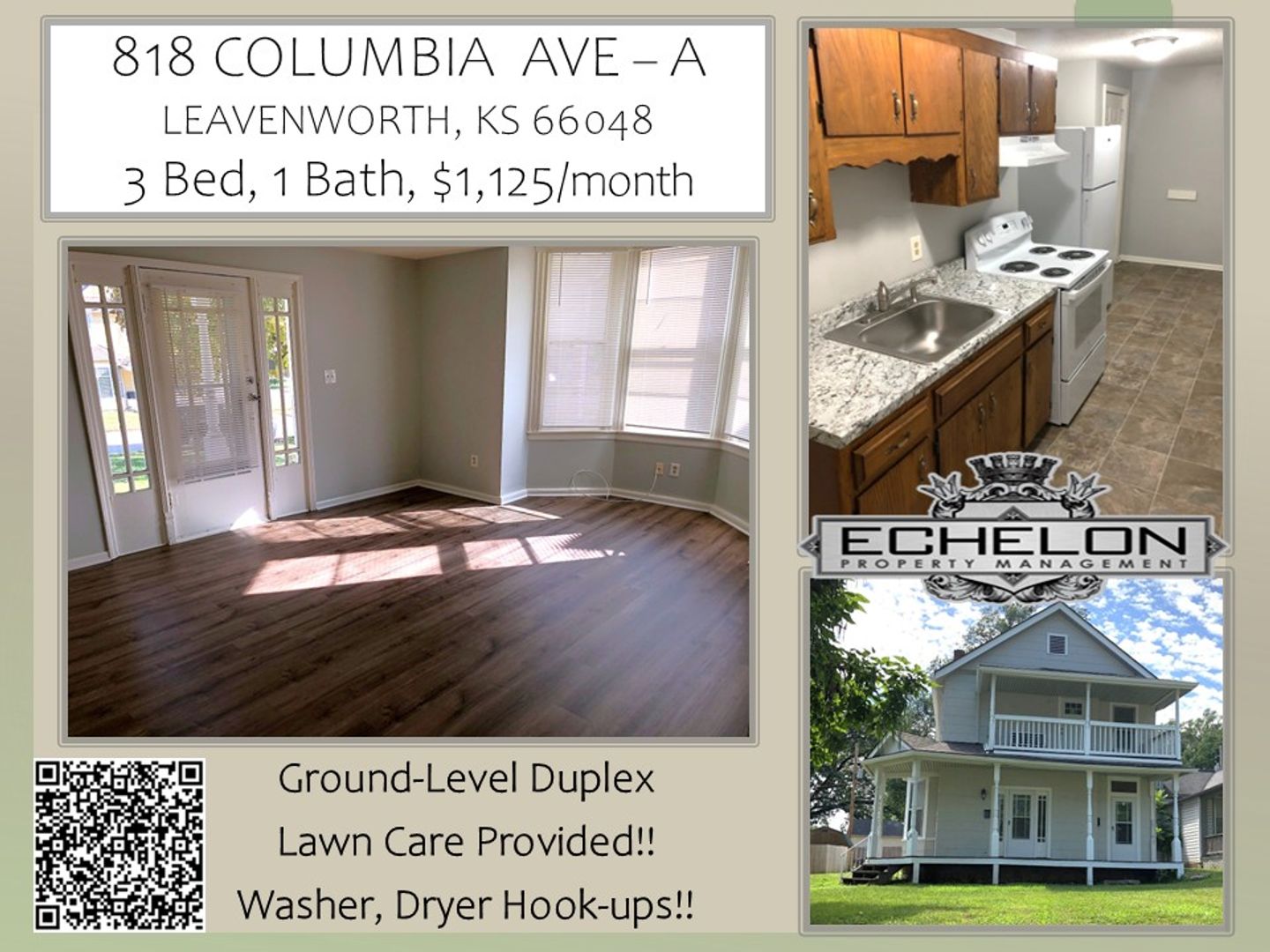Leavenworth Apartment: 818 Columbia Ave.
