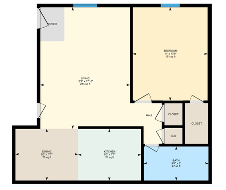 1 Bed / 1 Bath 750sq/ft 6 Weeks Free!