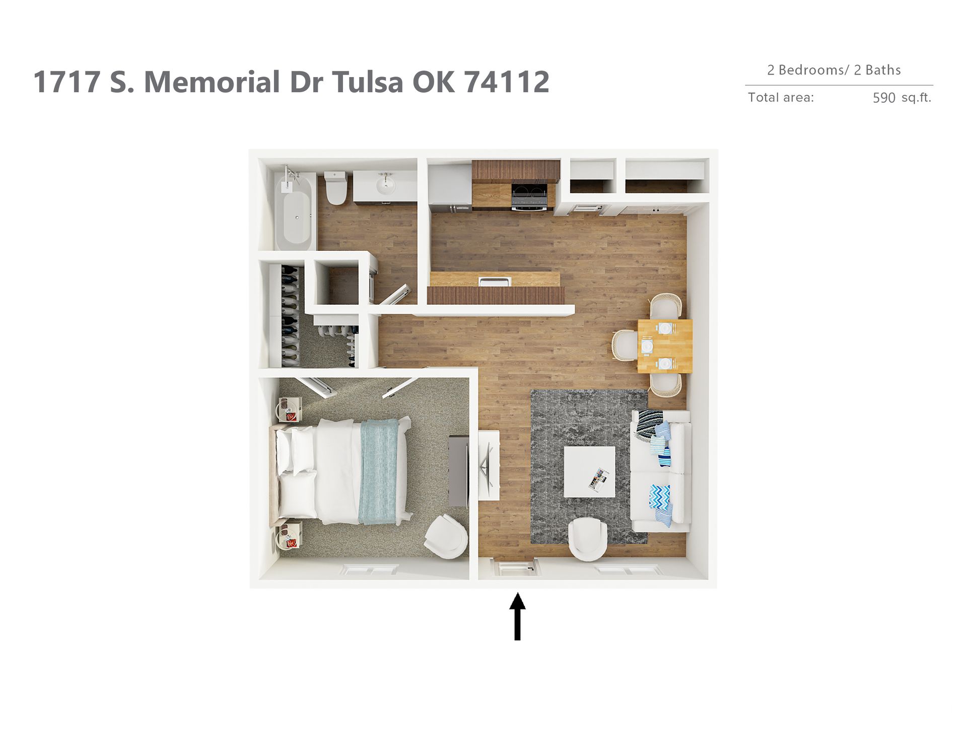 Tulsa Apartment: 1713 S Memorial Drive