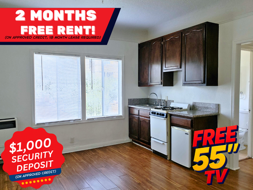 2 MONTHS FREE RENT + $1,000 SECURITY DEPOSIT +FREE 55" TV! Beautiful Studio in South LA – photo 1