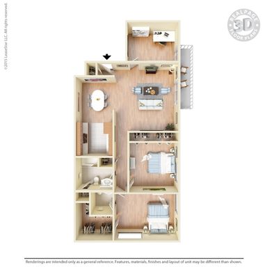 Two Bedroom with Den