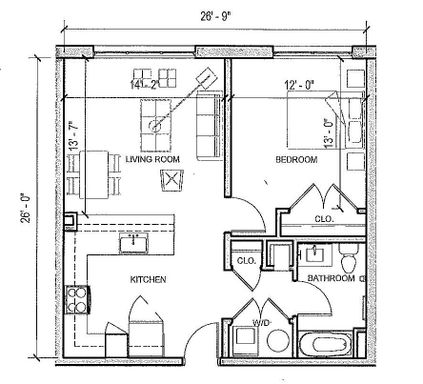 Spacious 1 Bedroom, 1 Bathroom