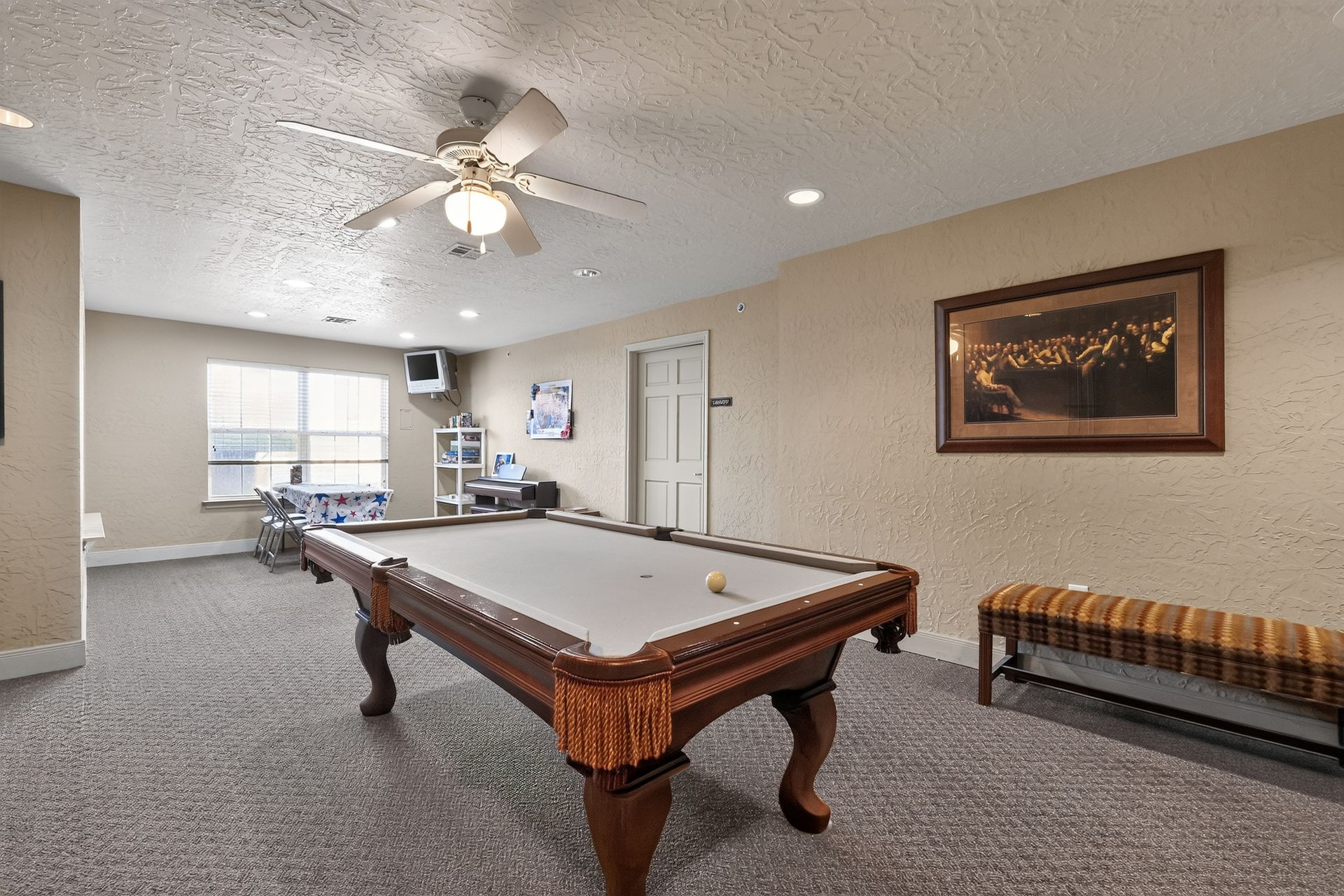 Game room at Marketplace Apartments