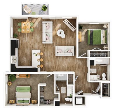The Mercer - 2 Bedroom / 2 Bathroom – photo 1