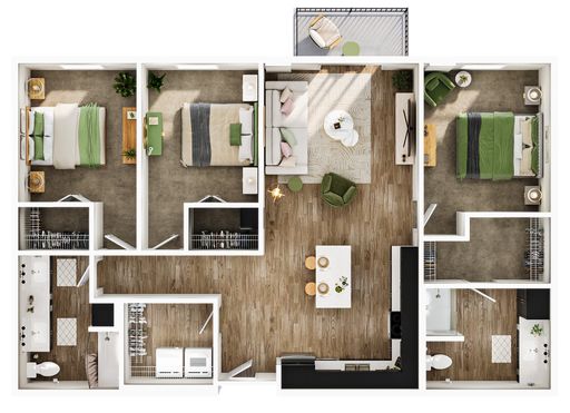 The Tributary - 3 Bedroom / 2 Bathroom – photo 1