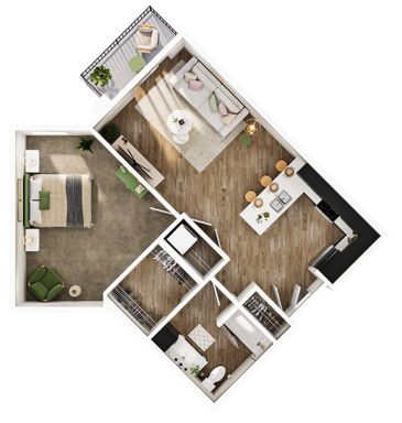 The Bend - 1 Bedroom / 1 Bathroom – photo 1