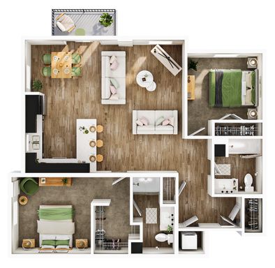 The Mercer - 2 Bedroom / 2 Bathroom – photo 1