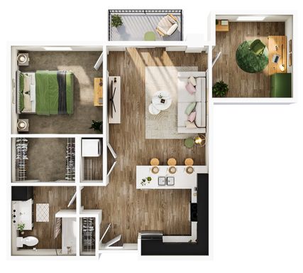 The Ledger - 1 Bedroom + Den / 1 Bathroom – photo 1