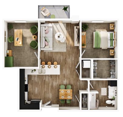The Linen - 1 Bedroom + Den / 1 Bathroom – photo 1