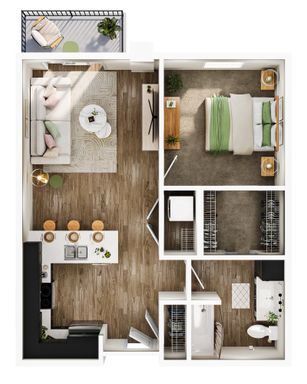 The Eddy - 1 Bedroom / 1 Bathroom