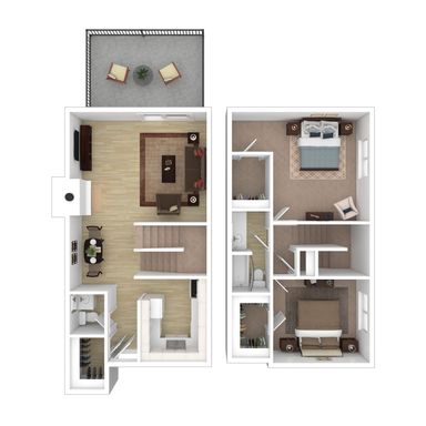 Townhouse, 2+ Bedroom Layout with Extra Flex Room – photo 1