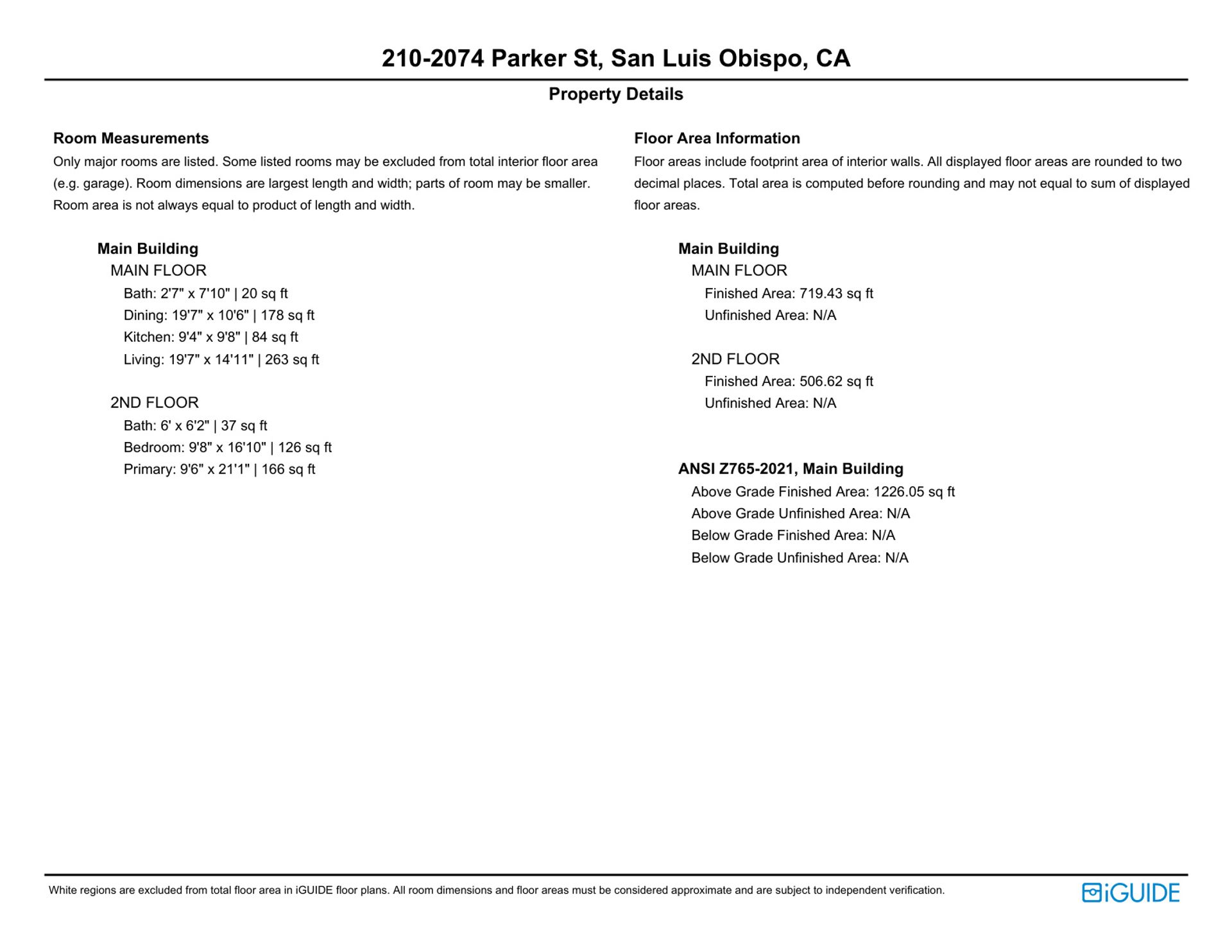 San Luis Obispo Apartment: 2074-2078 Parker Street