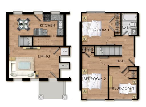 Three Bedroom One Bath Townhome – photo 1