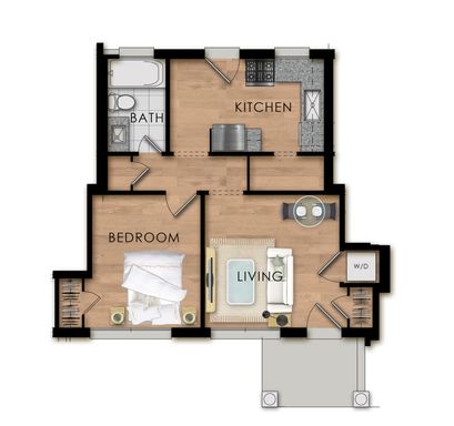One Bedroom One Bath – photo 1