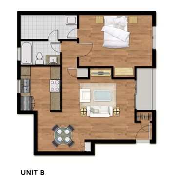 Large One Bedroom With Large Walk In Closet – photo 1