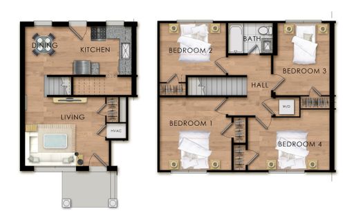 Four Bedroom One Bath Townhome – photo 1