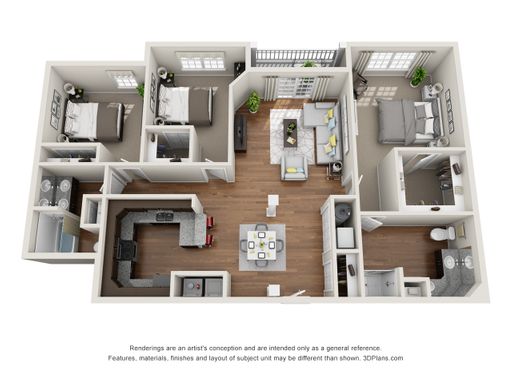 Apply Now! Contemporary & Elegant 3 BR/2 BA Apartment – photo 1