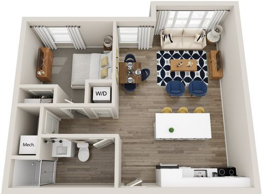 Now Available: Newly Renovated 1 BR, 1 BA Apartment!