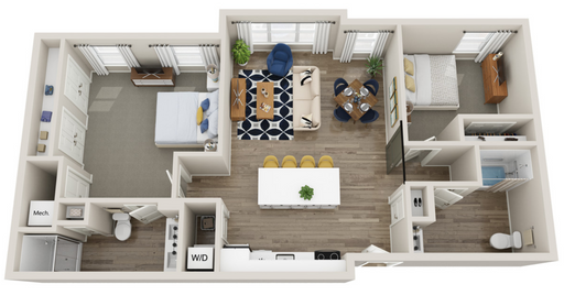 Now Available: Newly Renovated 2 BR, 2 BA Apartment! – photo 1