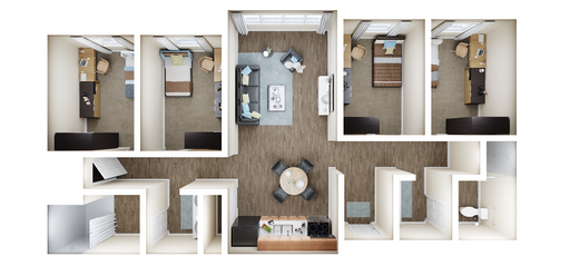 Student unit available! One bedroom in beautiful 4 BR, 2 BA apartment