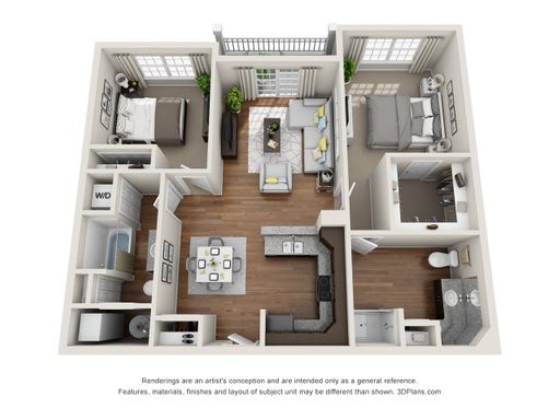 Apply Now! Contemporary & Elegant 2 BR/2 BA Apartment
