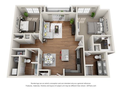 Apply Now! Contemporary & Elegant 2 BR/2 BA Apartment