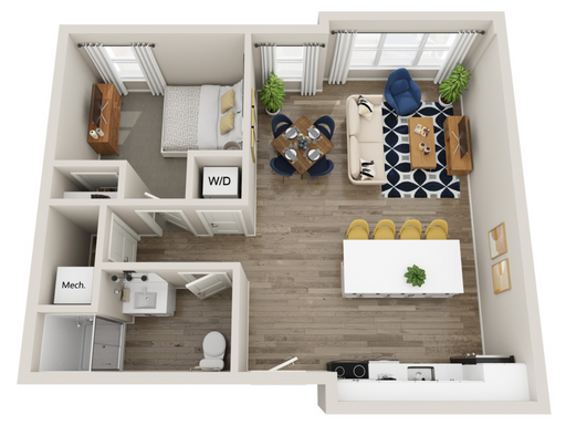 Now Available: Newly Renovated 1 BR, 1 BA Apartment!