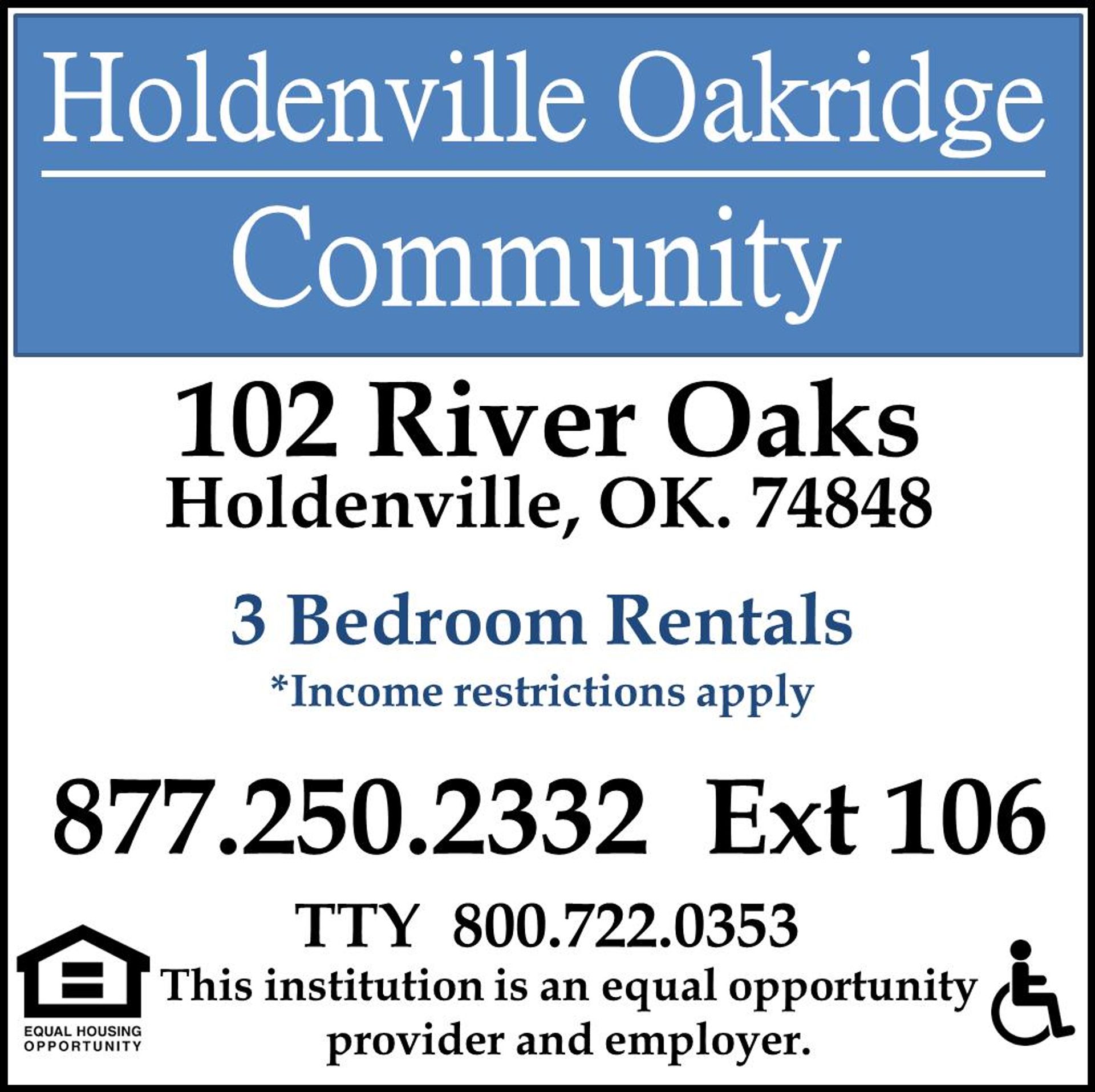 Holdenville Oakridge Comm. II