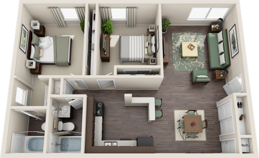 Sage Upstairs w W/D | 2 Bedroom, 2 Bathroom – photo 1