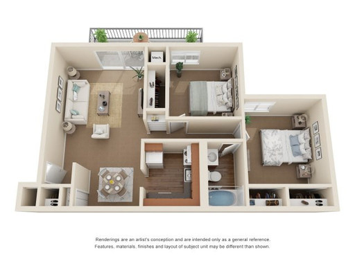 2 bed / 1 bath James at Village South – photo 1