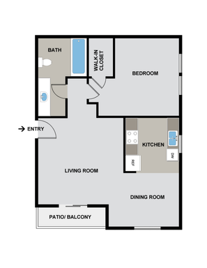 1 Bedroom 1 Bath Newly Renovated Apartment – photo 1
