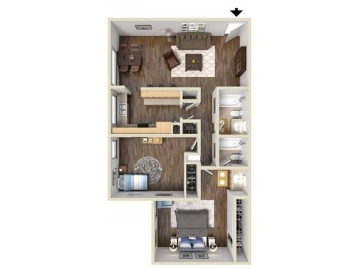 2 Bedroom 2 Bath Newly Renovated Apartment – photo 1