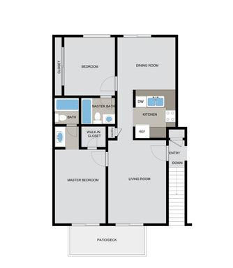 2 Bedroom 2 Bath Dual Master Suite with Washer/Dryer – photo 1