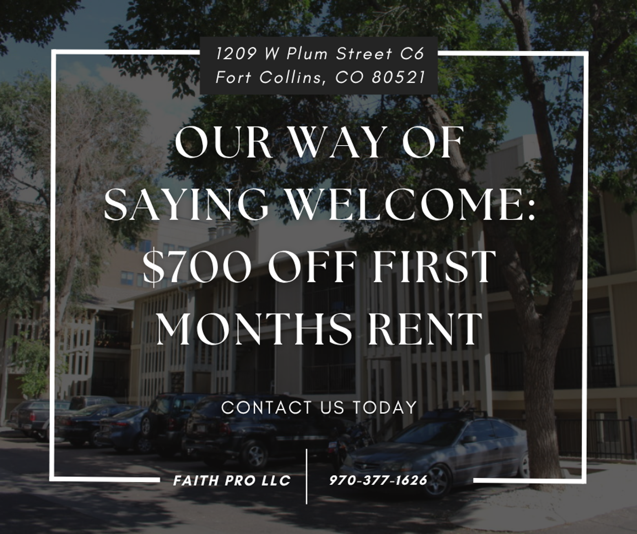 Fort Collins Condo: 1209 W. Plum St. C-6
