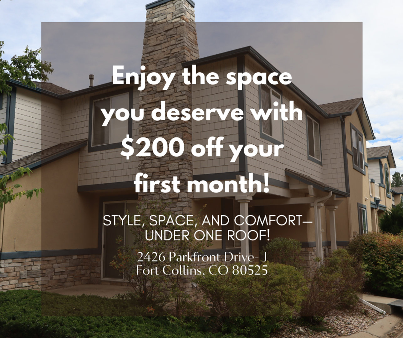 Fort Collins Condo: 2426 Parkfront Drive J