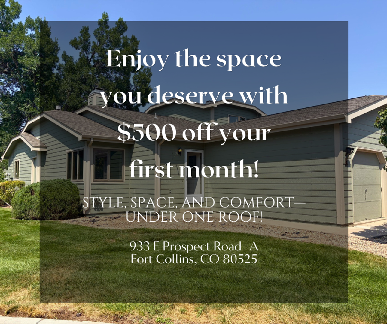 Fort Collins Townhome: 933 E Prospect Rd A