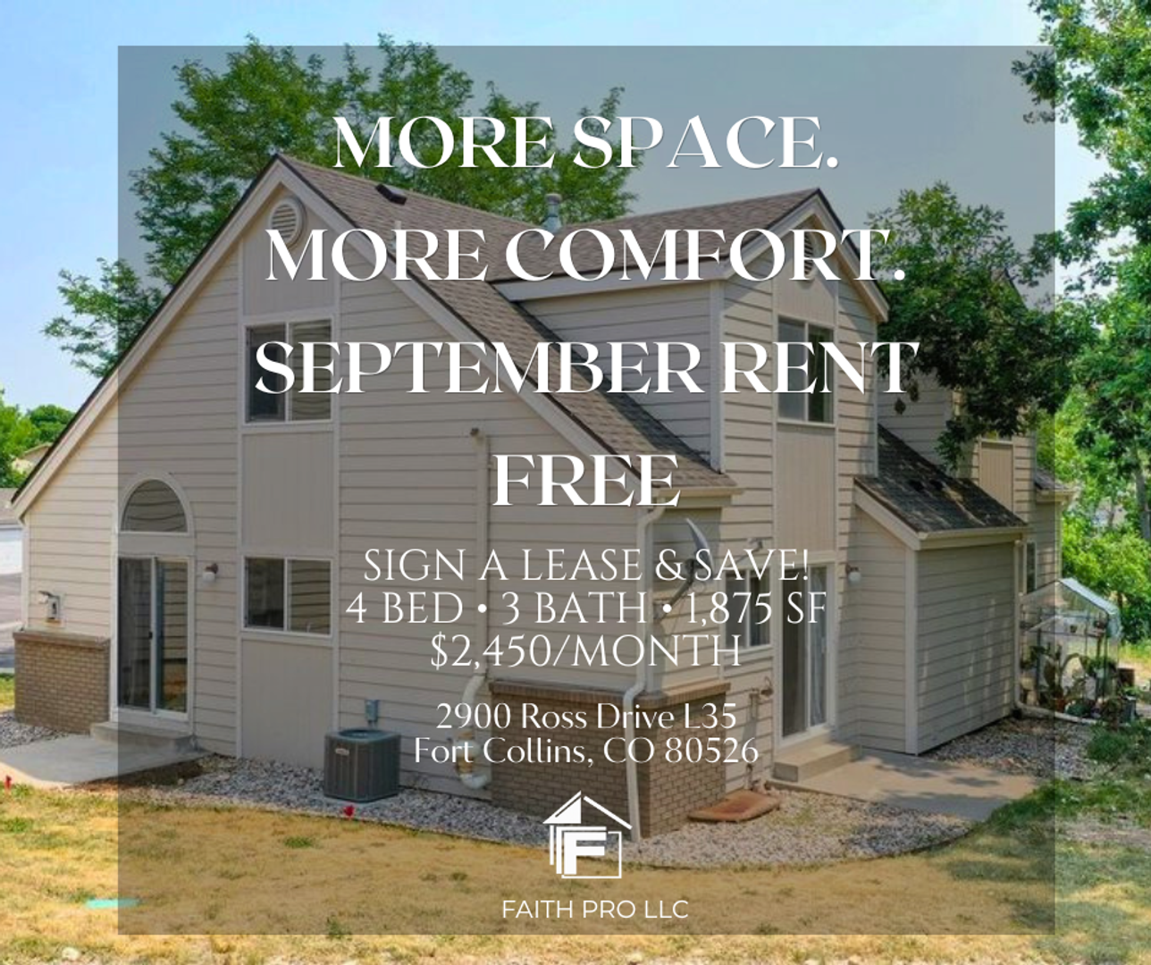 Fort Collins Townhome: 2900 Ross Drive L35