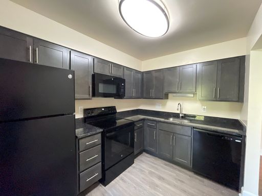 Full renovated apartment with granite countertop and black appliances. – photo 1