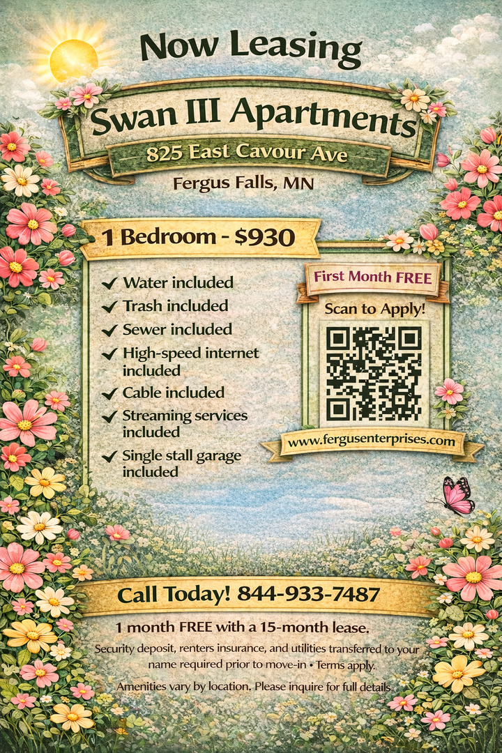 Fergus Falls Apartment: 825 Cavour Ave E