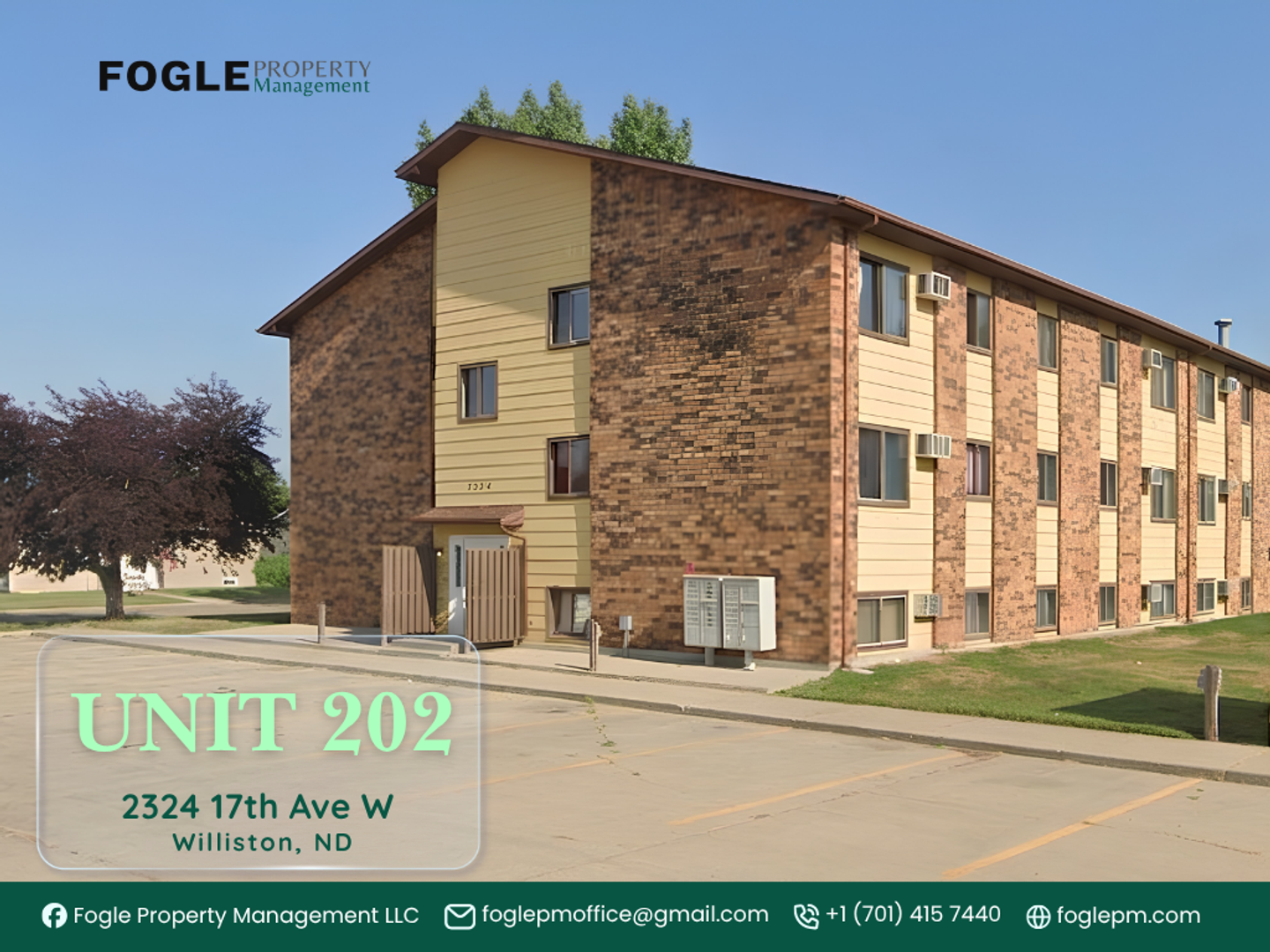 Williston Apartment: 2324 17th Ave W