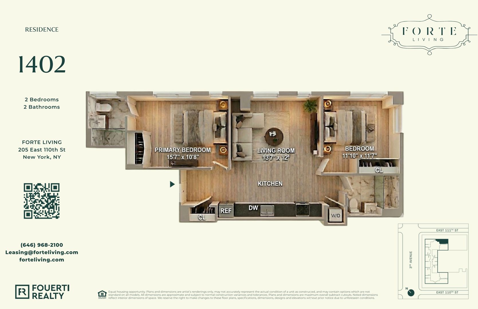 Manhattan Apartment: 205 East 110 Street - APT.1402