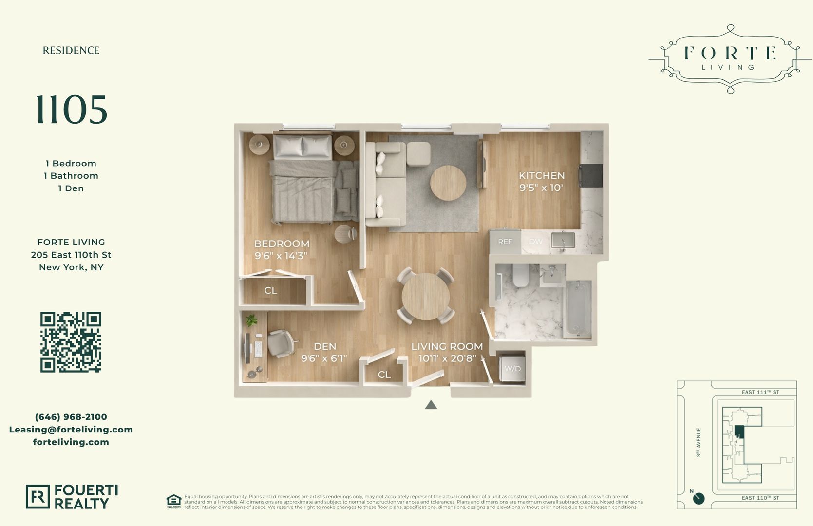 Manhattan Apartment: 205 East 110 Street - APT.1105