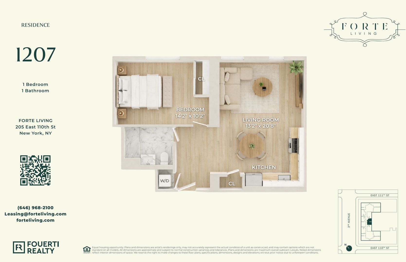 Manhattan Apartment: 205 East 110 Street - APT.1207