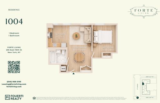 Forte Living - APT. 1004 | 1 BDR, 1 BR | 687 Sq Ft | Forte Living | East Harlem