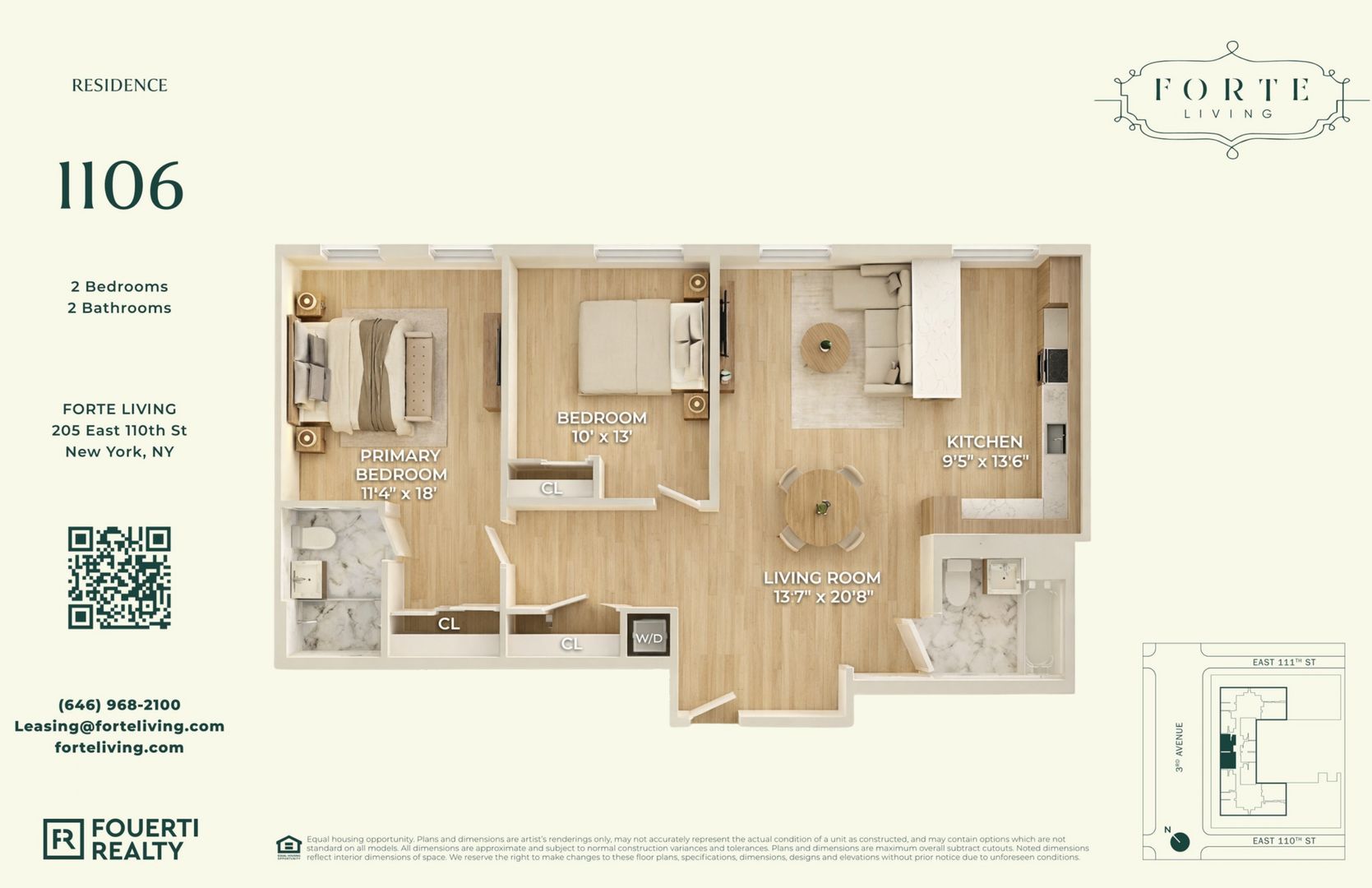 Manhattan Apartment: 205 East 110 Street - APT.1106