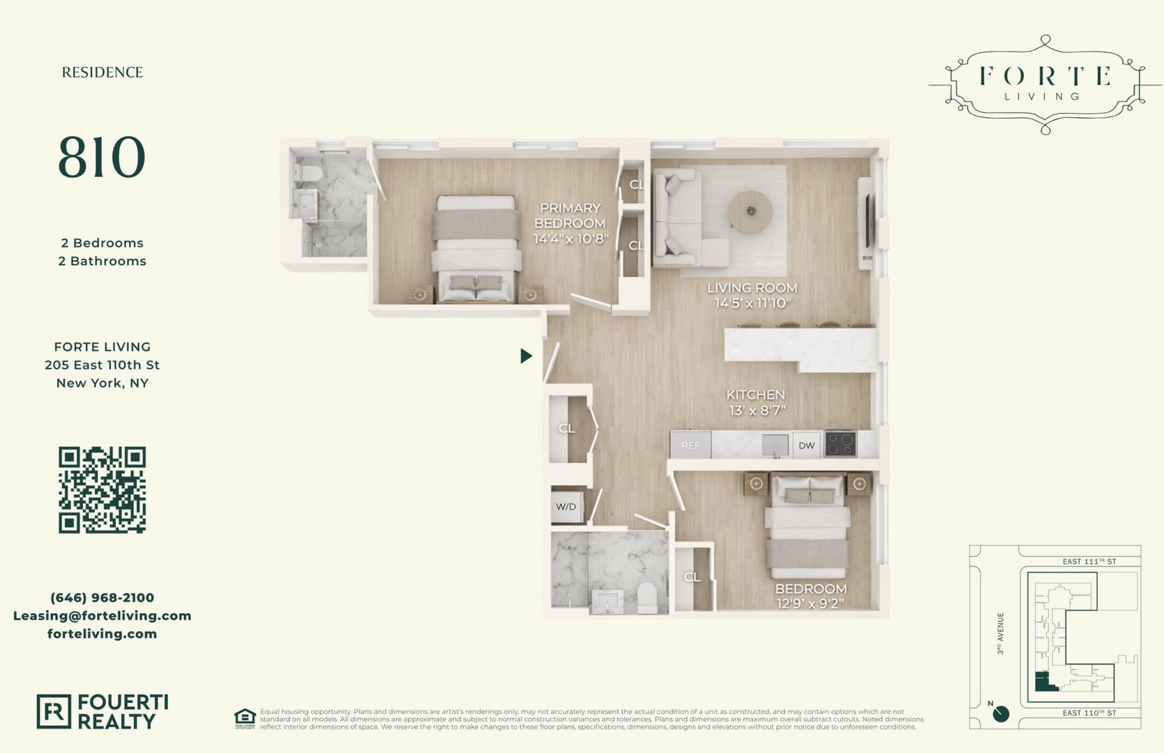 Manhattan Apartment: 205 East 110 Street - APT. 810