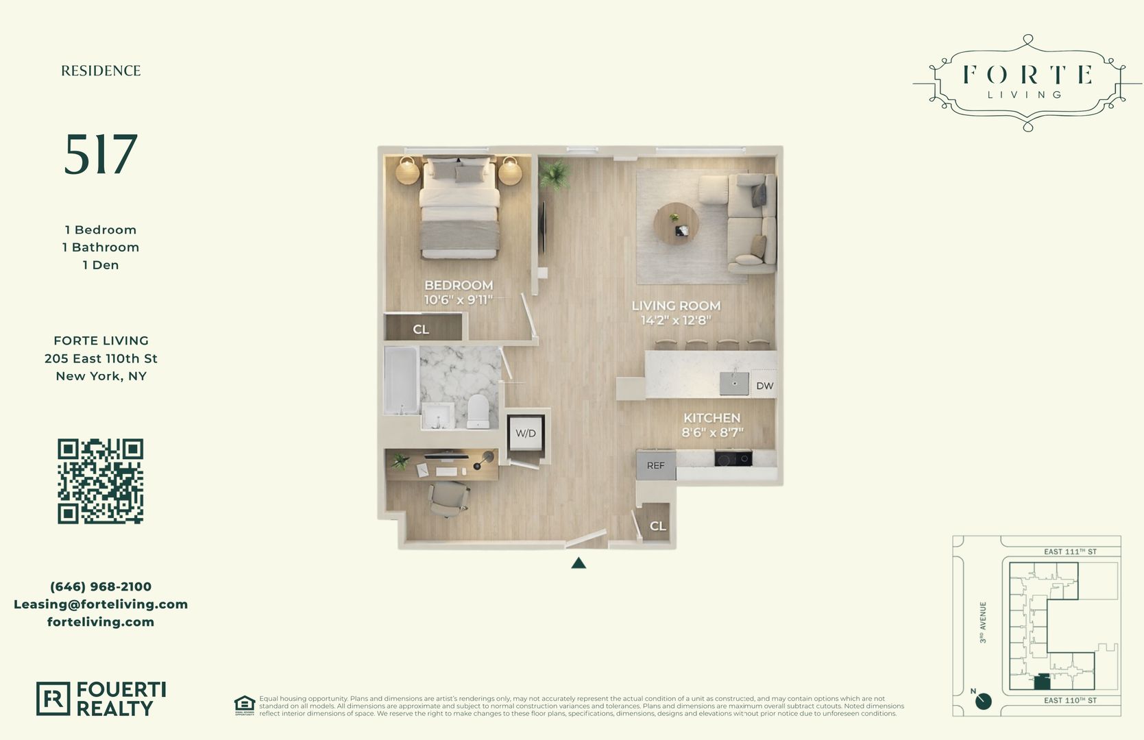Manhattan Apartment: 205 East 110 Street - APT. 517