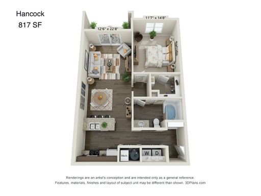 Hancock - 1 Bedroom – photo 1
