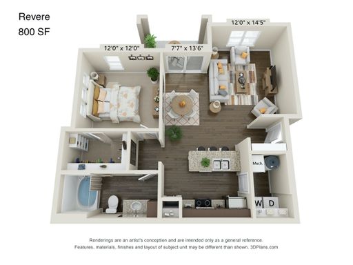Revere - 1 Bedroom – photo 1