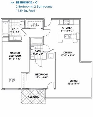 2bed/2bath Open Floor Plan – photo 1